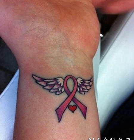 女性手腕迷你翅膀纹身图片大全