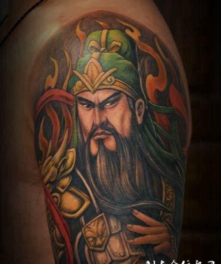 时尚个性手臂关公纹身图案大全