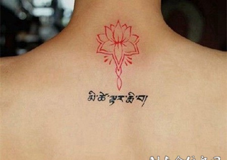 简单小巧的藏文纹身图案效果欣赏