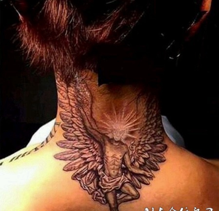 权志龙天使翅膀纹身图案大全