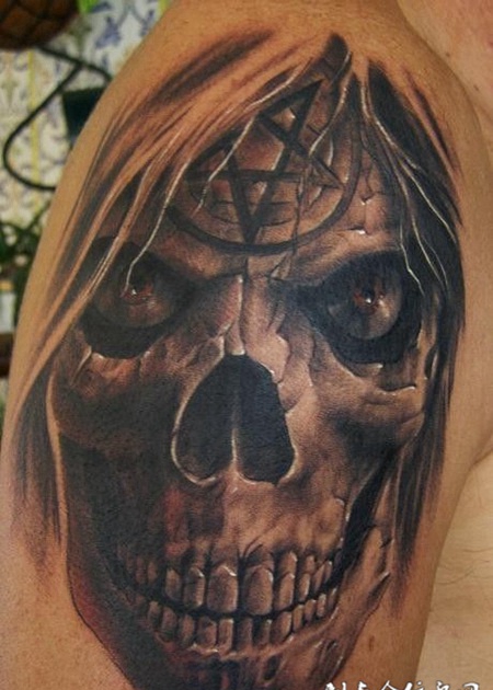 欧美逼真个性纹身d图案大全