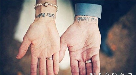 情侣英文刺青纹身小清新图片