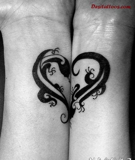 情侣纹身图案简单清新图腾