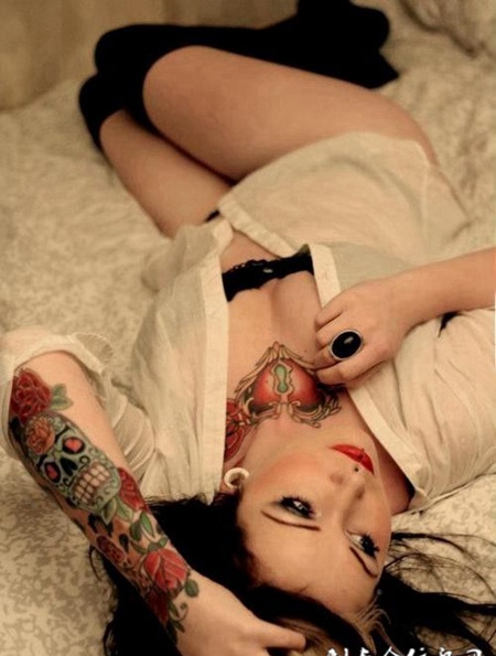 女生后腰性感纹身图案大全