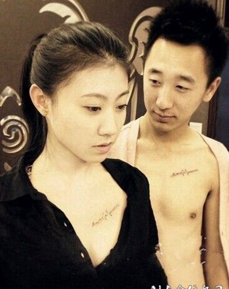 情侣肩部纹身图案大全 小小的爱情烙印