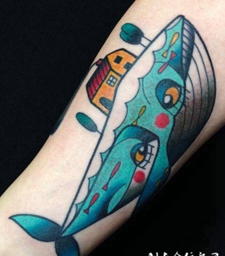 创意彩色手臂纹身图案大全