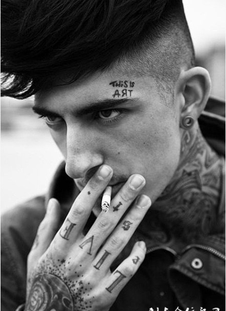 欧美男生手臂纹身图片