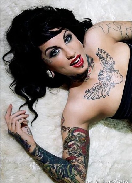 欧美性感美女纹身图片