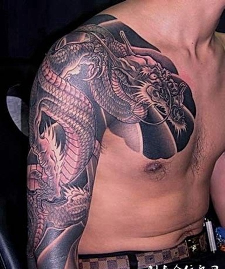 经典龙纹身个性图片