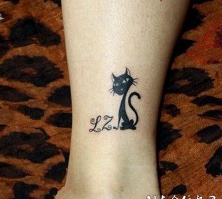 纹身猫咪图案个性图片合辑