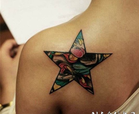 五角星纹身图片图案合辑