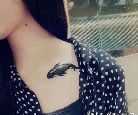 锁骨小纹身图案精选图片