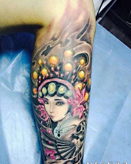 女生纹身花旦图案图片大全