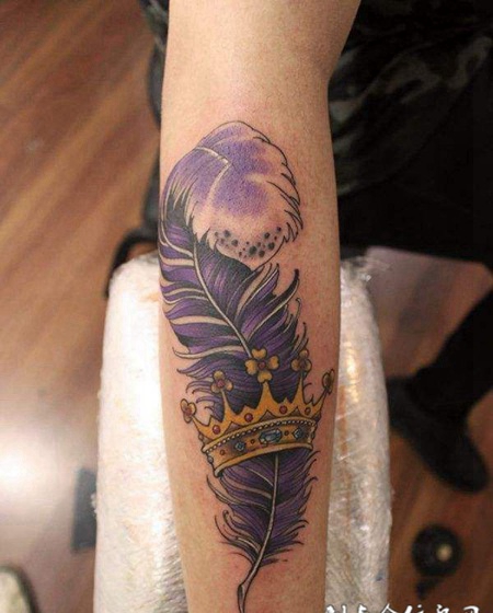 手部羽毛纹身图片大全