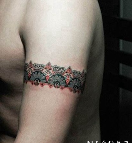 胳膊男士图腾纹身图片