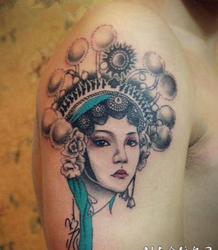 花旦纹身图片个性图案