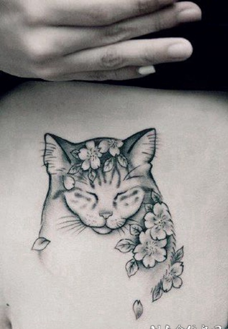 猫的纹身图案大全个性图片