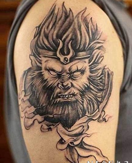 猴子图案纹身个性图片合辑