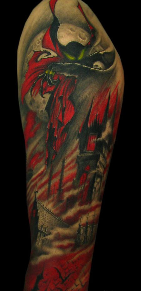 手臂个性的恶魔纹身图案
