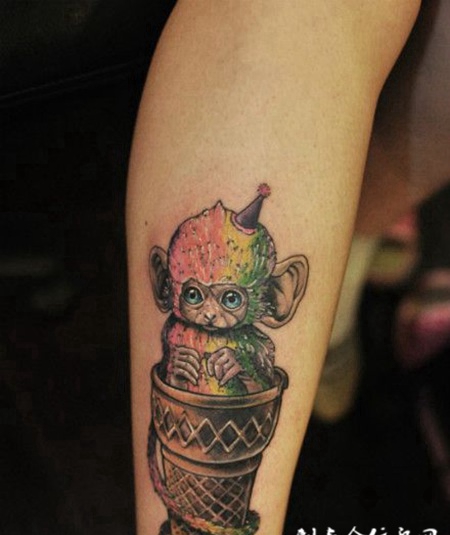 女生猴子纹身图片大全推荐