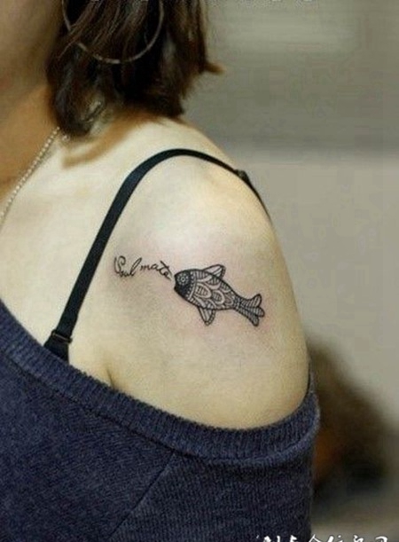 鱼类纹身图片个性图案