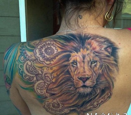 猴子女纹身图片精选素材