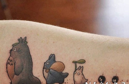 日本卡通人物龙猫纹身图片