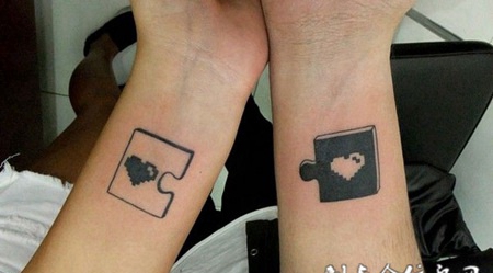 情侣纹身图案手臂图片大全