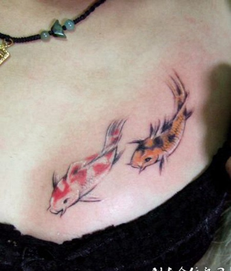 鲤鱼纹身小图案大全