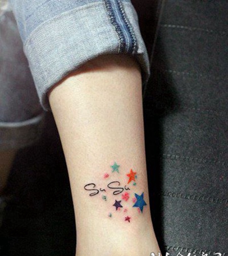 女生脚部纹身图案推荐大全