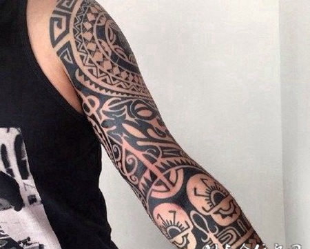 中国四项纹身图腾图片素材