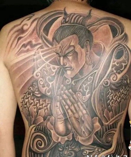 二郎神纹身图片高清素材