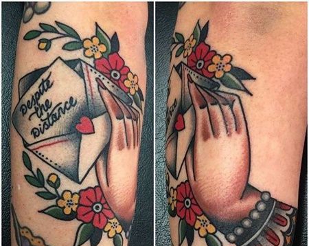 Old School小臂手纹身图案