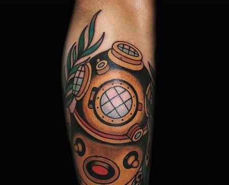 Old School小臂机器人纹身图案