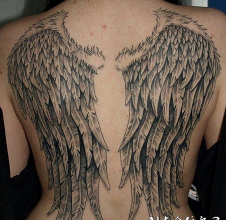 天使翅膀纹身图案高清图片缩略频道推荐图