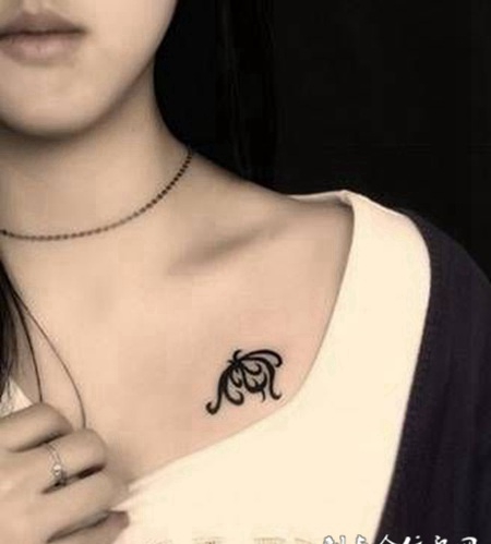 锁骨纹身图案女生图片