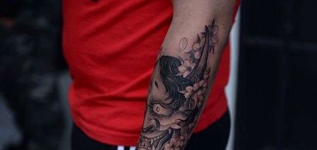 新传统小臂般若纹身图案