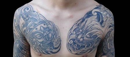 半甲嘎巴拉纹身图案