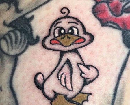 Old School鸭子纹身图案