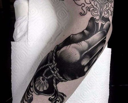 New School小臂手纹身图案