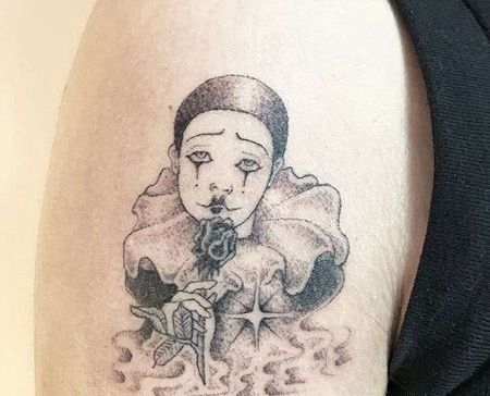 Old School大臂小丑纹身图案