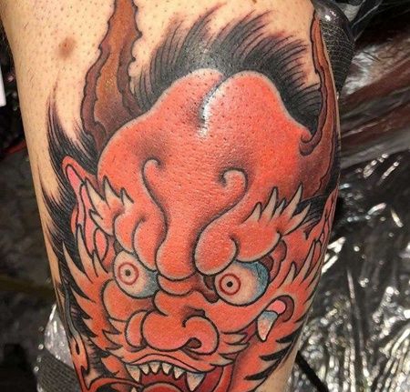 新传统大臂夜叉纹身图案