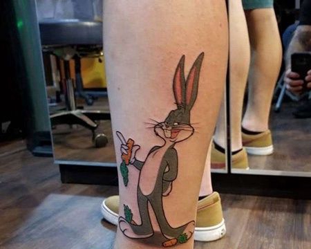 卡通小腿兔八哥纹身图案缩略频道推荐图