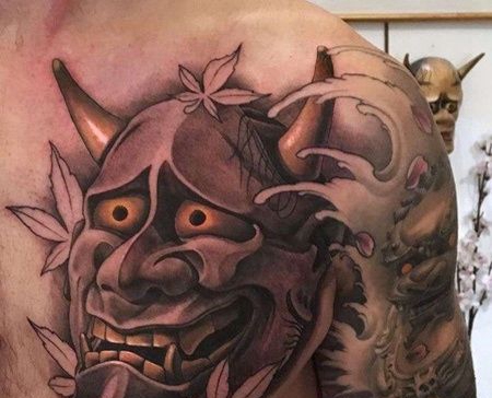 新传统前胸般若纹身图案