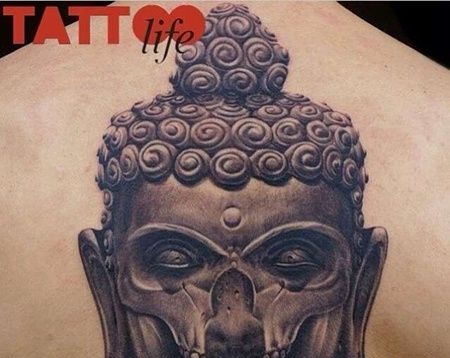 新传统后背魔佛纹身图案