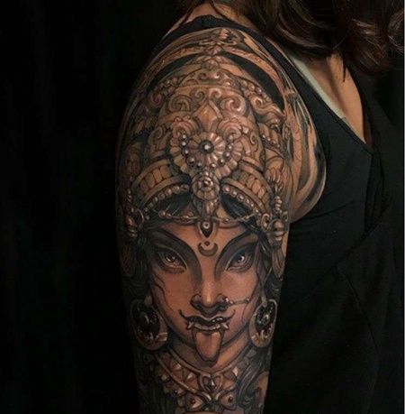 新传统大臂印度纹身图案