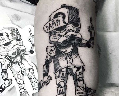 星球大战大臂黑武士纹身图案