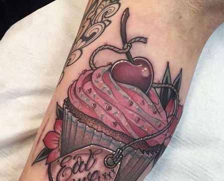 New School大臂冰淇淋纹身图案