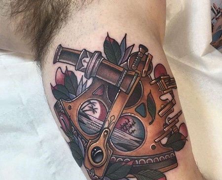 New School大臂纹身机纹身图案