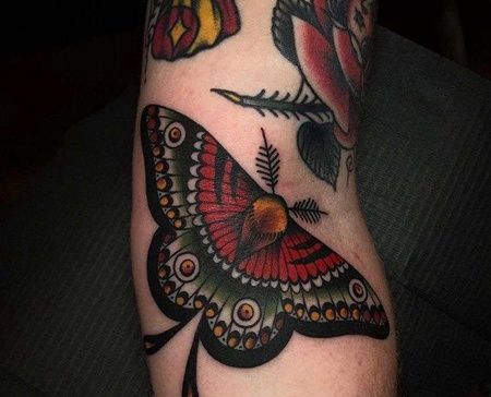 New School胳膊蛾子纹身图案